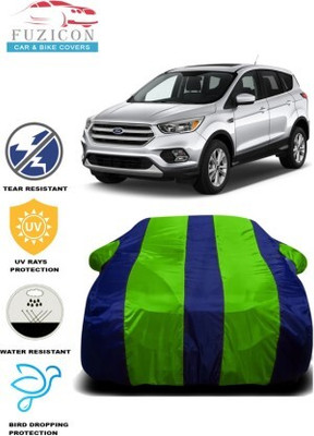 FUZICON Car Cover For Ford Escape S (With Mirror Pockets)(Green, Blue)