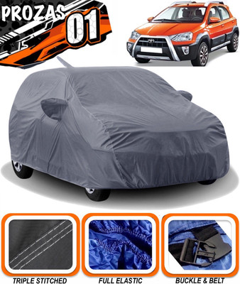 prozas Car Cover For Toyota Etios Cross (With Mirror Pockets)(Grey)