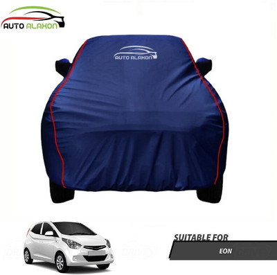 AUTO ALAXON Car Cover For Hyundai Eon (With Mirror Pockets)(Blue)