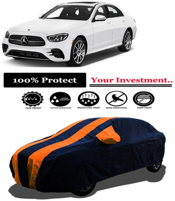 Amexride Car Cover For Mercedes Benz E-Class E350 Edition E (With Mirror Pockets)(Orange)