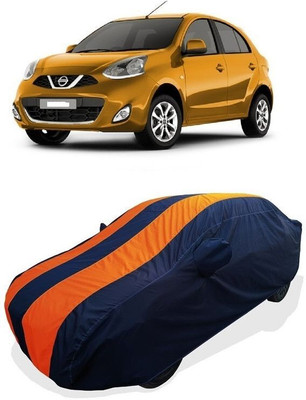 QLAX Car Cover For Maruti Micra (With Mirror Pockets)(Orange)