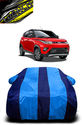 FRONCH Car Cover For Mahindra KUV100 (With Mirror Pockets)(Blue)