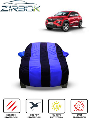ZIRBOK Car Cover For Renault Kwid (With Mirror Pockets)(Blue)
