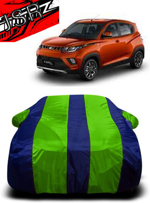 J S R Car Cover For Mahindra KUV100 NXT D75 K2 Plus Diesel (With Mirror Pockets)(Green, Blue)