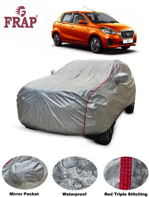 Frap Car Cover For Datsun GO NXT (With Mirror Pockets)(Silver)