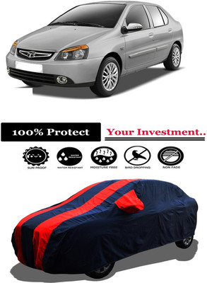 Amexride Car Cover For Tata Indigo eCS (With Mirror Pockets)(Red)