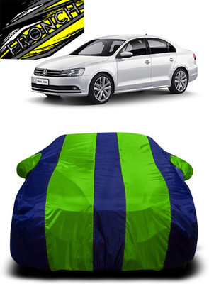 FRONCH Car Cover For Volkswagen Jetta 2.0L TDI Trendline (With Mirror Pockets)(Green, Blue)