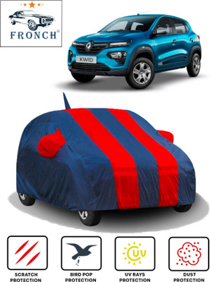 FRONCH Car Cover For Renault Kwid (With Mirror Pockets)(Red, Blue)