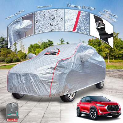 AUTOCOZEN Car Cover For Nissan Magnite (With Mirror Pockets)(Silver)