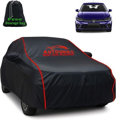autouniko Car Cover For Volkswagen Polo (With Mirror Pockets)(Black)