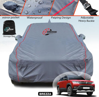 GARREGE Car Cover For Maruti Suzuki Grand Vitara, Vitara, Grand Vitara LDi (With Mirror Pockets)(Grey, For 2022, 2023, 2024, 2025 Models)