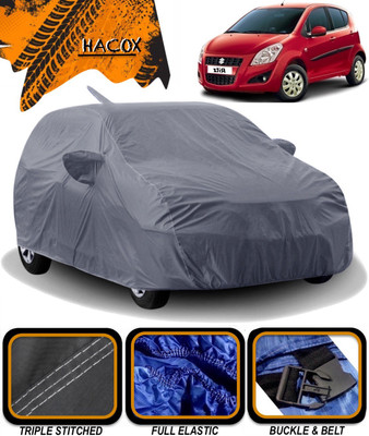 HACOX Car Cover For Maruti Suzuki Ritz (With Mirror Pockets)(Grey)