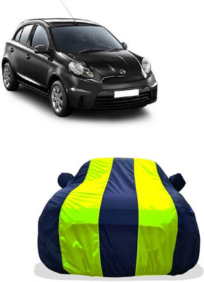 Tricway Car Cover For Nissan Micra Active XL Option Petrol (With Mirror Pockets)(Blue, Green)