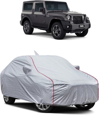 FUZICON Car Cover For Mahindra Thar (With Mirror Pockets)(Silver)