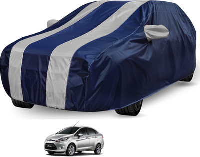 Auto Hub Car Cover For Ford Fiesta Sport (With Mirror Pockets)(Blue, Silver)