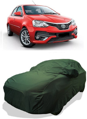 Coxtor Car Cover For Toyota Platinum Etios Toyota Platinum Etios 1.5 GX Petrol (With Mirror Pockets)(Green)