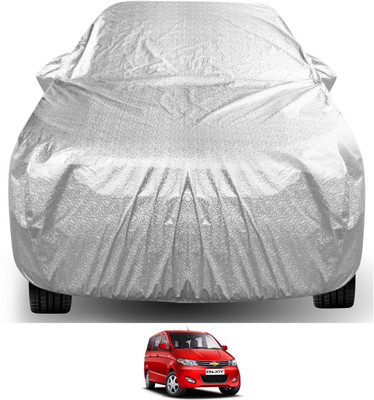 Auto Hub Car Cover For Chevrolet Enjoy (With Mirror Pockets)(Silver)