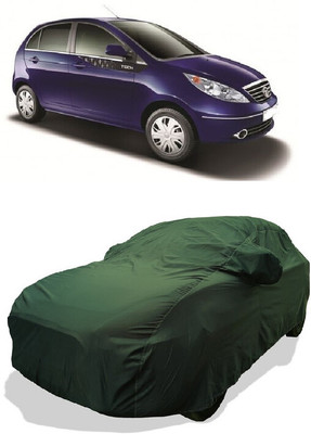 Coxtor Car Cover For Tata Vista Tech (With Mirror Pockets)(Green)