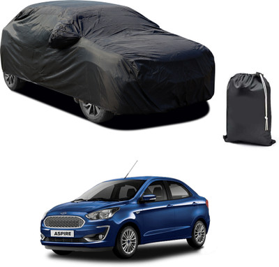PAGORA Car Cover For Ford Figo Aspire (With Mirror Pockets)(Black)