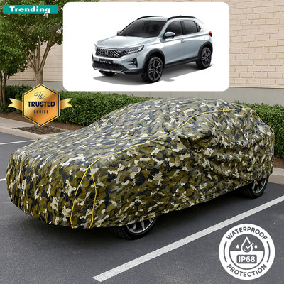 CODOKI Car Cover For Honda WR-V (With Mirror Pockets)(Yellow, Black)