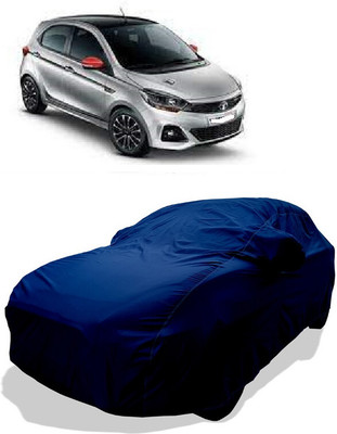 Coxtor Car Cover For Tata Tiago JTP Petrol (With Mirror Pockets)(Blue)