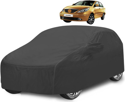 Caronix Car Cover For Tata Manza (With Mirror Pockets)(Grey)
