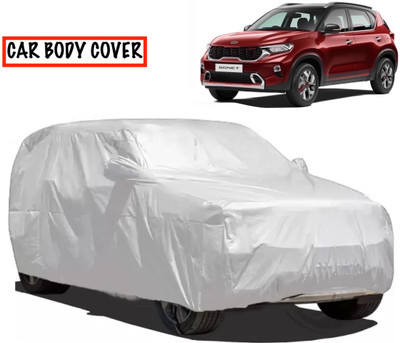 XOCAVO Car Cover For Kia Sonet (With Mirror Pockets)(Silver)