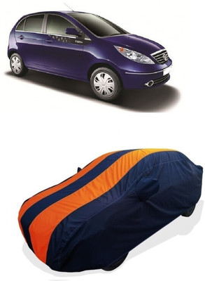 Coxtor Car Cover For Tata Vista Tech (With Mirror Pockets)(Orange)