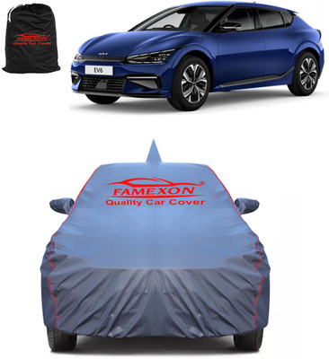 FAMEXON Car Cover For Kia EV6 (With Mirror Pockets)(Grey)