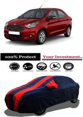 Amexride Car Cover For Ford Figo Aspire 1.2 Ti-VCT Sports Edition (With Mirror Pockets)(Red)