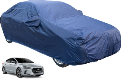 MOCKHE Car Cover For Hyundai Elantra (With Mirror Pockets)(Blue)