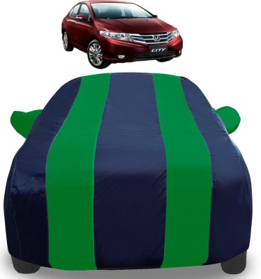 Auto Hub Car Cover For Honda City (With Mirror Pockets)(Green)