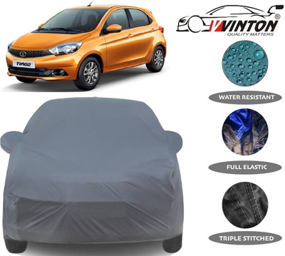 V VINTON Car Cover For Tata Tiago (With Mirror Pockets)(Grey)
