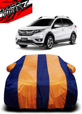 J S R Car Cover For Honda BRV (With Mirror Pockets)(Orange, Blue)