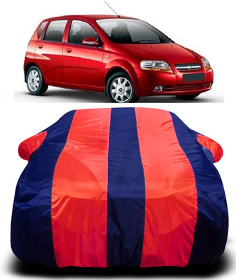 R Rayvin Star Car Cover For Chevrolet Aveo Uva (With Mirror Pockets)(Multicolor)