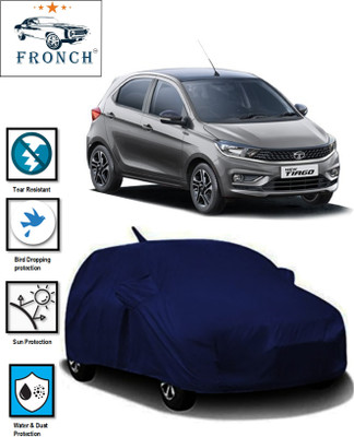 FRONCH Car Cover For Tata Tiago, Tiago EV (With Mirror Pockets)(Blue)