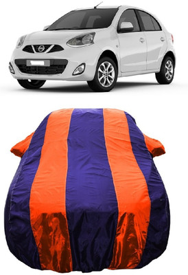 Wegather Car Cover For Nissan Micra Diesel XV (With Mirror Pockets)(Orange)