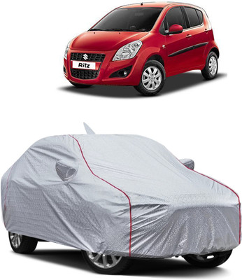 FRONCH Car Cover For Maruti Suzuki Ritz (With Mirror Pockets)(Silver)