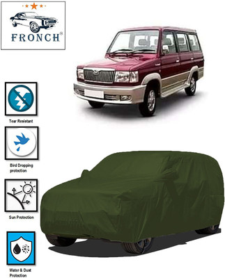 FRONCH Car Cover For Toyota Qualis (With Mirror Pockets)(Green)