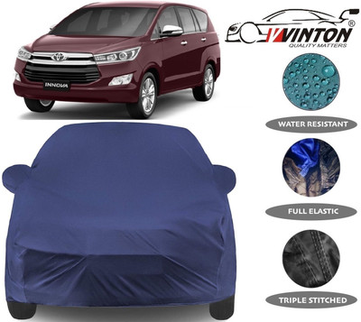V VINTON Car Cover For Toyota Innova Crysta (With Mirror Pockets)(Blue)