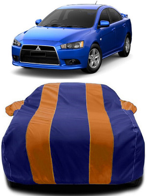 Autoprime Car Cover For Mitsubishi Lancer (With Mirror Pockets)(Orange, Blue)