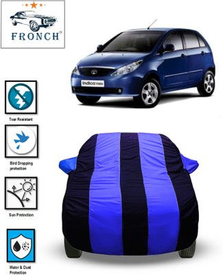 FRONCH Car Cover For Tata Indica Vista (With Mirror Pockets)(Blue)
