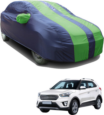 SS FOR YOUR SMART NEEDS Car Cover For Hyundai Creta (With Mirror Pockets)(Green, Blue)
