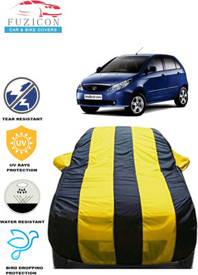 FUZICON Car Cover For Tata Indica Vista Terra(Yellow, Blue)