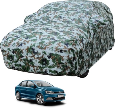 MOCKHE Car Cover For Volkswagen Ameo (With Mirror Pockets)(Multicolor)