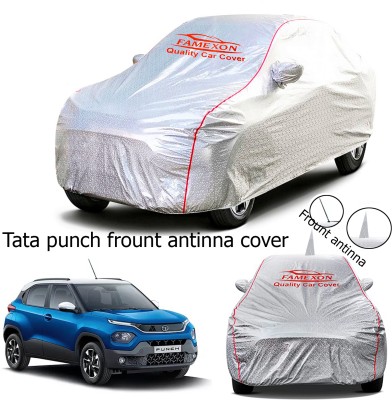 FAMEXON Car Cover For Tata Punch (With Mirror Pockets)(Silver)