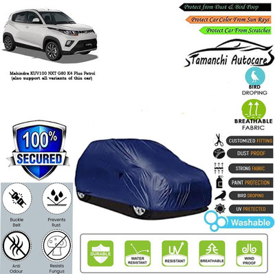 Tamanchi Autocare Car Cover For Mahindra KUV100 NXT G80 K4 Plus Petrol(Blue)