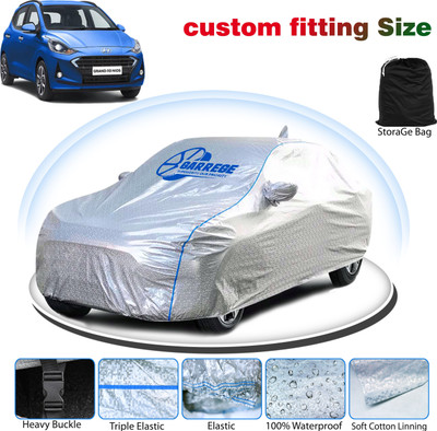 GARREGE Car Cover For Hyundai Grand i10 Nios (With Mirror Pockets)(Silver, For 2020, 2021, 2022, 2023, 2024, 2025 Models)