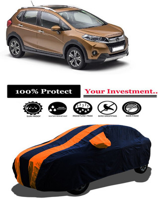 Amexride Car Cover For Honda WRV i-VTEC S (With Mirror Pockets)(Orange)