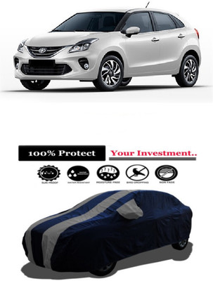 Amexride Car Cover For Toyota Glanza V CVT Petrol (With Mirror Pockets)(Grey)